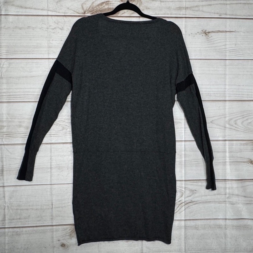 Athleta Azalia Merino Wool Sweater Dress Gray Long Sleeve Scoop Neck Womens M - Picture 2 of 6